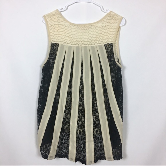 Anthropologie Tops - Anthropologie Ryu Sleeveless Blouse Black Lace
